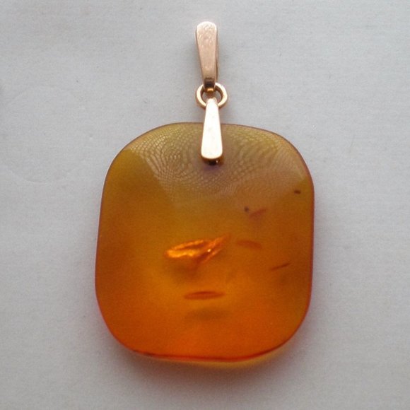 Vintage Russian Russia 14K 583 Rose Pink Gold Baltic Honey...